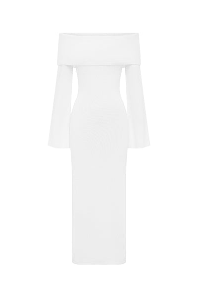 ESTIE MIDI DRESS - WHITE