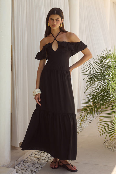 ETALLIA MAXI DRESS - BLACK