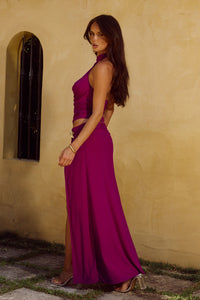 FARLEY MAXI SKIRT - MAGENTA