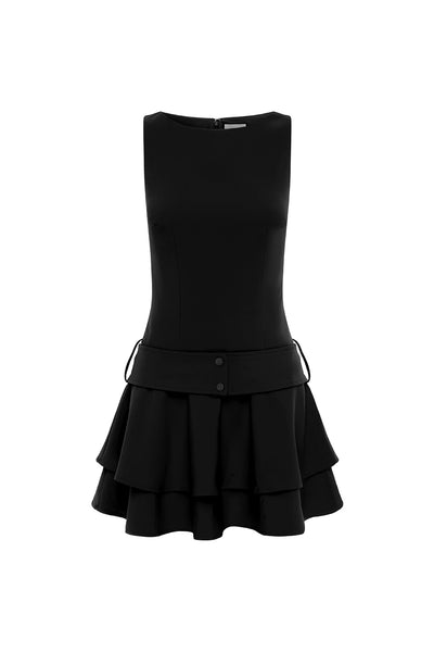 FAWN MINI DRESS - BLACK