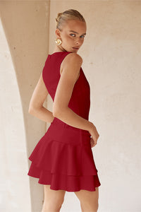 FAWN MINI DRESS - CHERRY