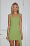 FELIX TIE FRONT MINI DRESS - PALM