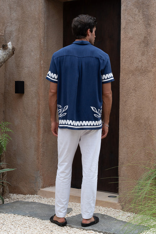 FLORIAN SHIRT - BLUE/WHITE