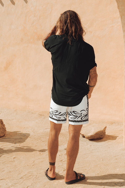 FLORIAN SHORT - WHITE/BLACK