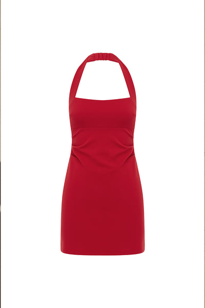 FRANCA MINI DRESS - CHERRY RED