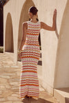 ANDREA MAXI DRESS - ORANGE MULTI