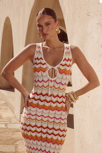 ANDREA MAXI DRESS - ORANGE MULTI