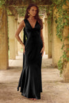 GABRIELLA COWL MAXI DRESS - BLACK