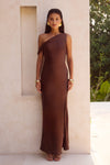 GIA MAXI DRESS - CHOCOLATE