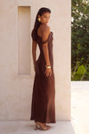 GIA MAXI DRESS - CHOCOLATE