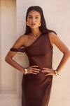 GIA MAXI DRESS - CHOCOLATE