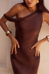 GIA MAXI DRESS - CHOCOLATE