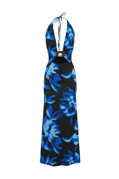 HALSTON MAXI DRESS - AGAVE BLUE