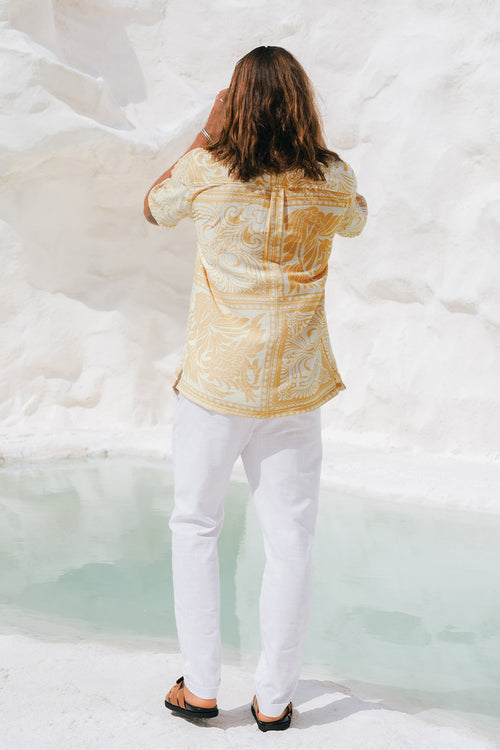 HAVANNA SHIRT - TAN/WHITE