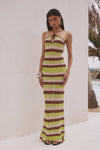 HAZEL MAXI DRESS - LIME MULTI