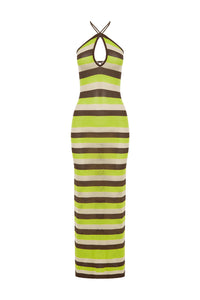 HAZEL MAXI DRESS - LIME MULTI