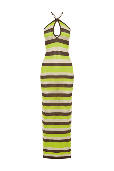 HAZEL MAXI DRESS - LIME MULTI