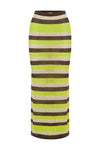 HAZEL MIDI SKIRT - LIME MULTI