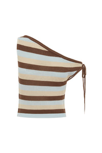 HAZEL TOP - CHOCOLATE MULTI