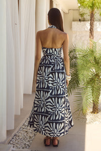 HENRIETTA MIDI DRESS - PIRAH NAVY