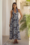HENRIETTA MIDI DRESS - PIRAH NAVY