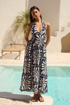HENRIETTA MIDI DRESS - PIRAH NAVY
