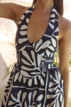 HENRIETTA MIDI DRESS - PIRAH NAVY