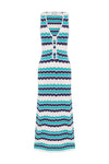 HUBERT MIDI DRESS - BLUE MULTI