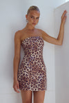 IBIZA MINI DRESS - LEOPARD PRINT