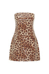 IBIZA MINI DRESS - LEOPARD PRINT