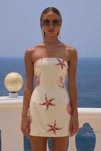 IBIZA MINI DRESS - SAND SEASHELL