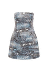 IBIZA MINI DRESS - STEEL VIPER