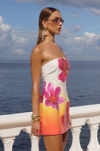 IBIZA MINI DRESS - TROPICAL OMBRE