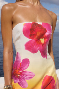 IBIZA MINI DRESS - TROPICAL OMBRE
