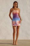 IBIZA STRAPLESS SEQUIN MINI DRESS - NADIA PINK OMBRE
