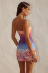 IBIZA STRAPLESS SEQUIN MINI DRESS - NADIA PINK OMBRE