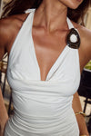 INDIANA ASYMMETRICAL MAXI DRESS - WHITE