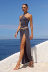 INDIANA MAXI SKIRT - SLATE