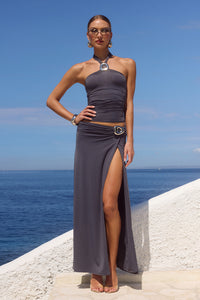 INDIANA MAXI SKIRT - SLATE