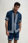 JACOB SHIRT - NAVY/WHITE