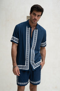 JACOB SHIRT - NAVY/WHITE