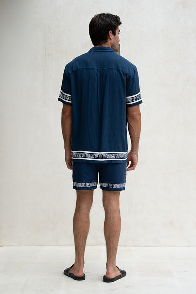 JACOB SHIRT - NAVY/WHITE