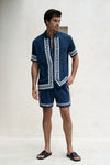 JACOB SHIRT - NAVY/WHITE