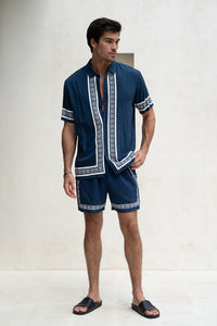 JACOB SHIRT - NAVY/WHITE