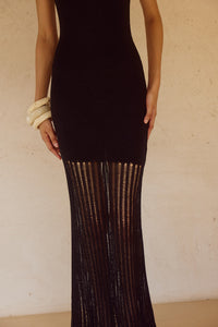 JACQUES KNIT MAXI DRESS - BLACK