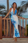 JASMINA MAXI DRESS - BLUE FLOWER