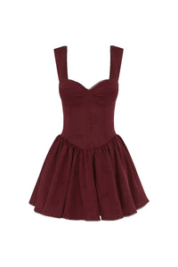 JOELLE MINI DRESS - WINE