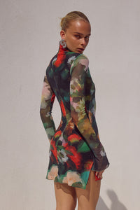 JORDI MINI DRESS - ASHA PRINT