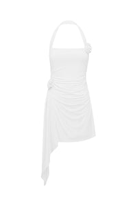 JUSTINA SQUARE NECK MINI DRESS - IVORY