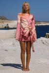 KAELI LONG SLEEVE MINI DRESS - KAELI BERRY